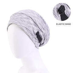 Tubi Bonnet Hair Wrap Silk Satin for Sleeping Cap Adjustable Slouchy Beanies Hat for Curly Hair and Braids