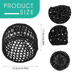 Tubi CozyKnit Hair Net Caps – 3-Pack Breathable & Stretchy Nightcaps for Women & Men – Soft Hand-Crocheted Mesh Snood for Sleeping, Hair Protection