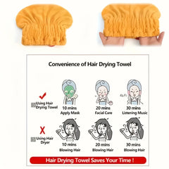 Tubi SilkaDry™ Microfiber Hair Wrap – Quick-Dry Turban Towel with Bow Knot & Elastic Band – Ultra Absorbent Cap for Women, Spa, Bath & Travel