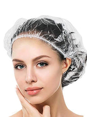 Tubi 100PCS Disposable Shower Caps - Large, Thick, and Waterproof Hair Caps for Women