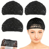 Tubi Breathable Mesh Sleeping Cap – 1-3 Pack Black Hair Net for Night, Protective Bonnet for Natural Hair – Lightweight & Stretchy (Daily Use)