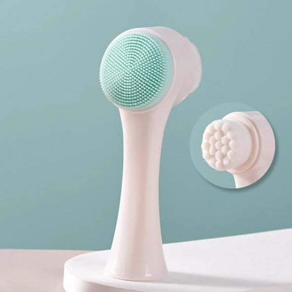 3D Bilateral Silicone Manual Massage Facial Brush