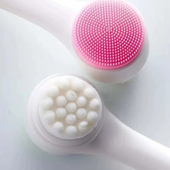 3D Bilateral Silicone Manual Massage Facial Brush