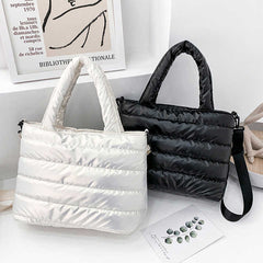 Padded Quilted Tote Bag - Large Capacity Waterproof Shoulder Bag