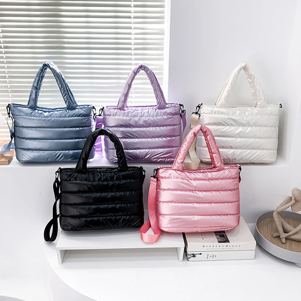 Tubi Quilted Puffer Tote Bag for Women – Large Capacity Waterproof Shoulder Bag, Stylish Padded Handbag for Work, Travel & Shopping