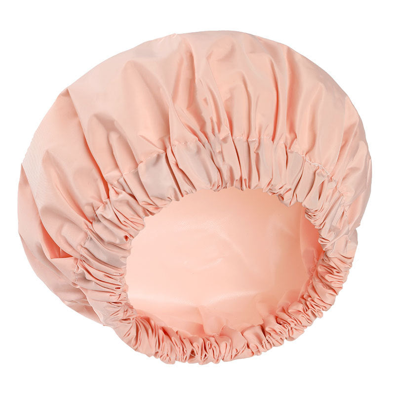 Reusable Shower Cap for Women, Large Waterproof Shower Bonnet Washable Elastic Band Bath Accessories Hair Hat for Long Hair, Braids