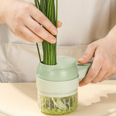 Tubi Mini Electric Garlic Chopper – 3-in-1 Food Processor for Ginger, Onion, Meat, Vegetables | One-Touch Operation, Rechargeable, Easy-Clean, Compact & Powerful (200ml Capacity)