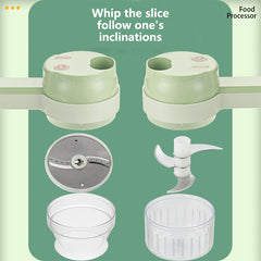 Tubi Mini Electric Garlic Chopper – 3-in-1 Food Processor for Ginger, Onion, Meat, Vegetables | One-Touch Operation, Rechargeable, Easy-Clean, Compact & Powerful (200ml Capacity)