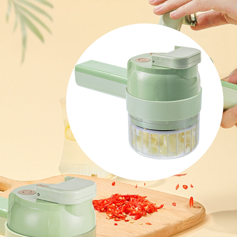 Tubi Mini Electric Garlic Chopper – 3-in-1 Food Processor for Ginger, Onion, Meat, Vegetables | One-Touch Operation, Rechargeable, Easy-Clean, Compact & Powerful (200ml Capacity)