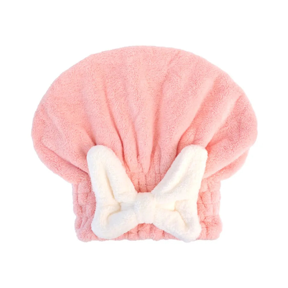 Tubi SilkaDry™ Microfiber Hair Wrap – Quick-Dry Turban Towel with Bow Knot & Elastic Band – Ultra Absorbent Cap for Women, Spa, Bath & Travel