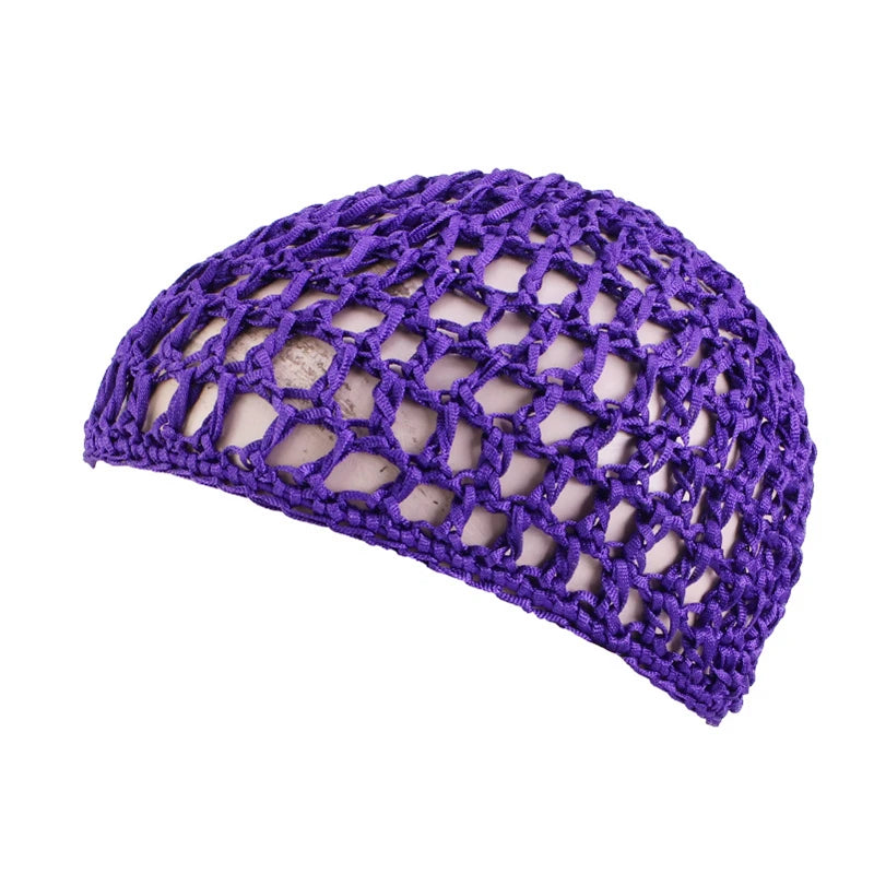 TubiSilk™  1pc Mesh Sleep Bonnet – Breathable Crochet Hair Net Cap for Women; Nighttime Hair Protection