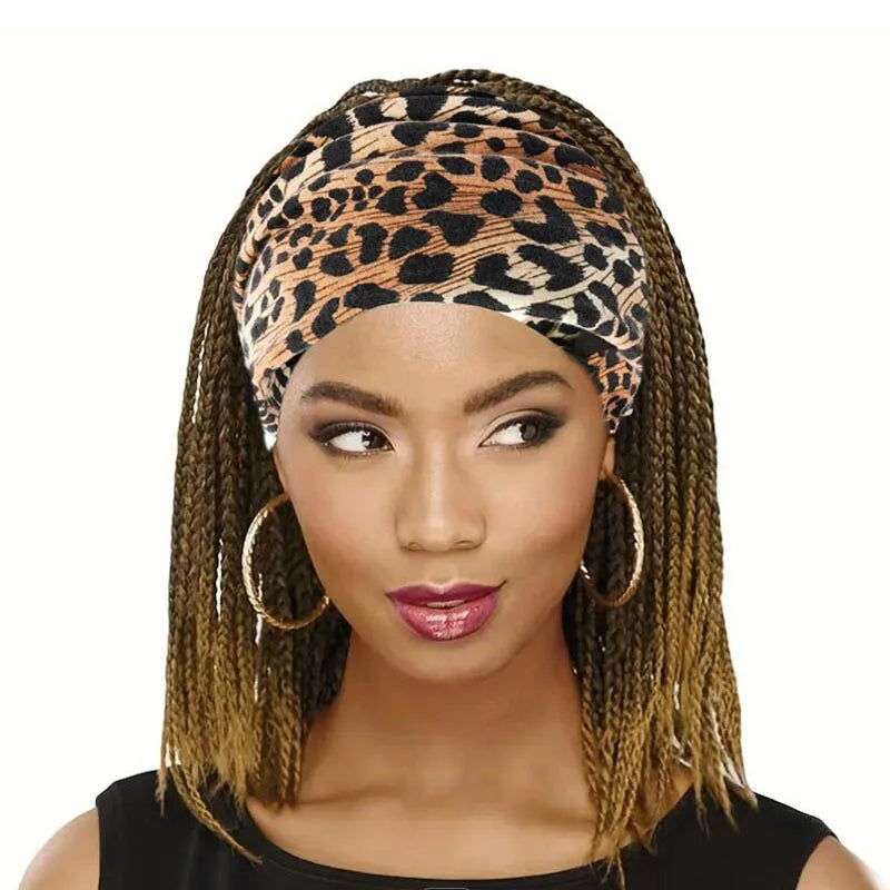 Fashionable Leopard Print Yoga Headband for Women Wide Knot Absorbent Sports Turban for Fitness and Hair Accessories