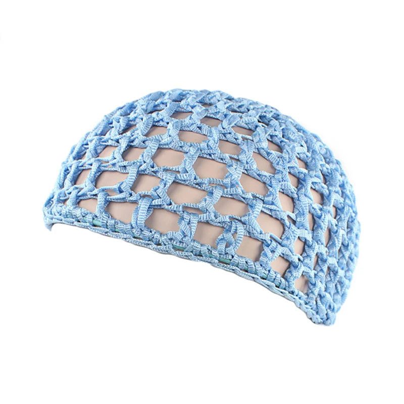 TubiSilk™  1pc Mesh Sleep Bonnet – Breathable Crochet Hair Net Cap for Women; Nighttime Hair Protection