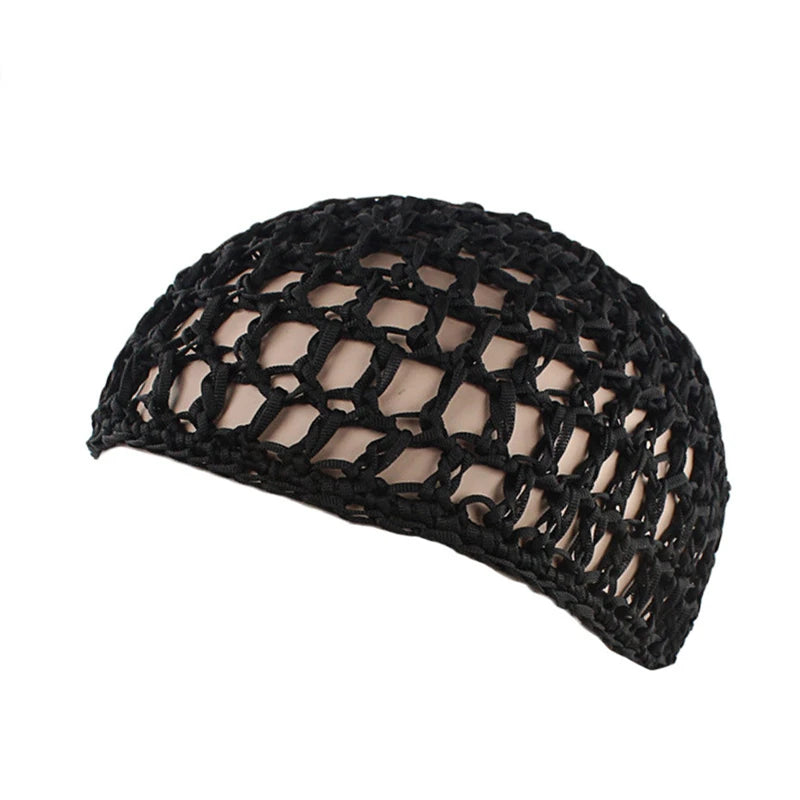 TubiSilk™  1pc Mesh Sleep Bonnet – Breathable Crochet Hair Net Cap for Women; Nighttime Hair Protection