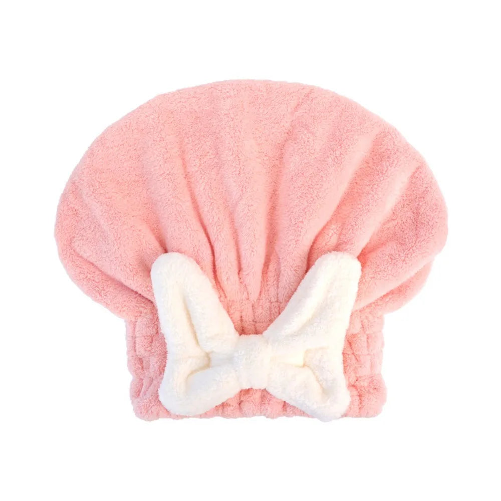Tubi SilkaDry™ Microfiber Hair Wrap – Quick-Dry Turban Towel with Bow Knot & Elastic Band – Ultra Absorbent Cap for Women, Spa, Bath & Travel