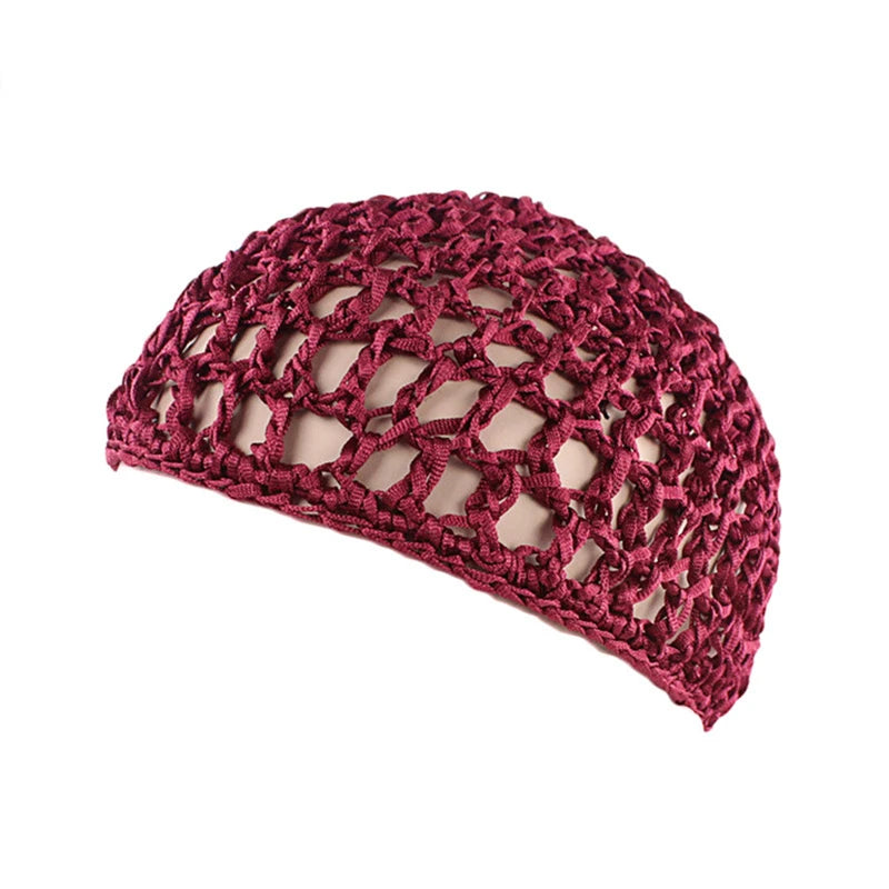 TubiSilk™  1pc Mesh Sleep Bonnet – Breathable Crochet Hair Net Cap for Women; Nighttime Hair Protection