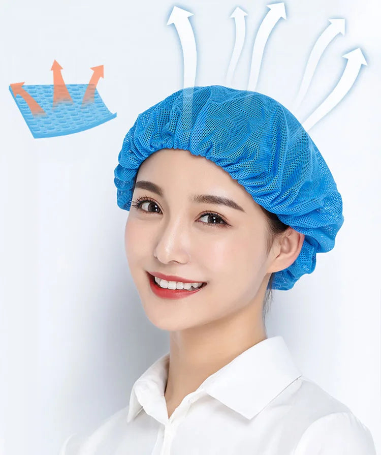 Tubi Premium Breathable Mesh Work Hat – Lightweight Non-Slip Bakery Cap, Chef & Workshop Hat for Cooking, Baking, Food Service (Multicolor)