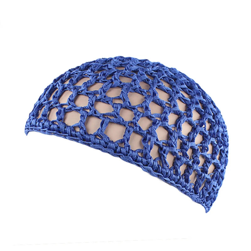TubiSilk™  1pc Mesh Sleep Bonnet – Breathable Crochet Hair Net Cap for Women; Nighttime Hair Protection