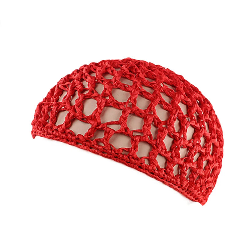 TubiSilk™  1pc Mesh Sleep Bonnet – Breathable Crochet Hair Net Cap for Women; Nighttime Hair Protection