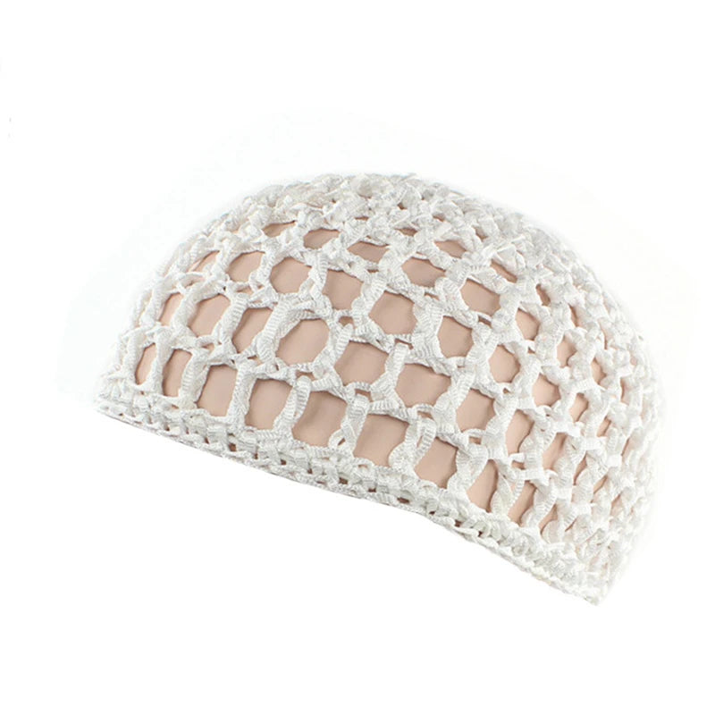 TubiSilk™  1pc Mesh Sleep Bonnet – Breathable Crochet Hair Net Cap for Women; Nighttime Hair Protection