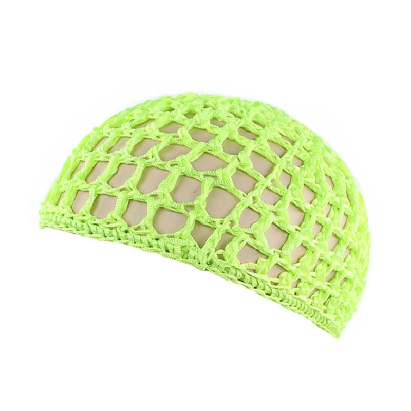 TubiSilk™  1pc Mesh Sleep Bonnet – Breathable Crochet Hair Net Cap for Women; Nighttime Hair Protection