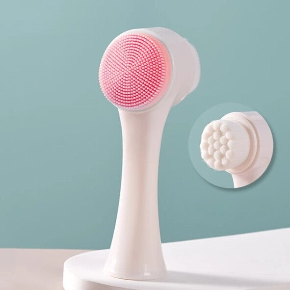 3D Bilateral Silicone Manual Massage Facial Brush