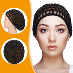 Tubi  2 Pieces  – Breathable Rayon Crochet Hair Nets – Soft Sleep Caps & Snood Head Cover for Women